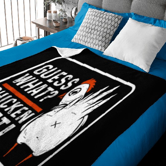 guess what chicken butt Baby Blankets