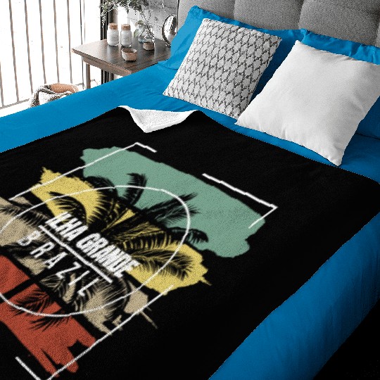 Ilha Grande Brazil Artistic Palm Tree Retro Baby Blankets