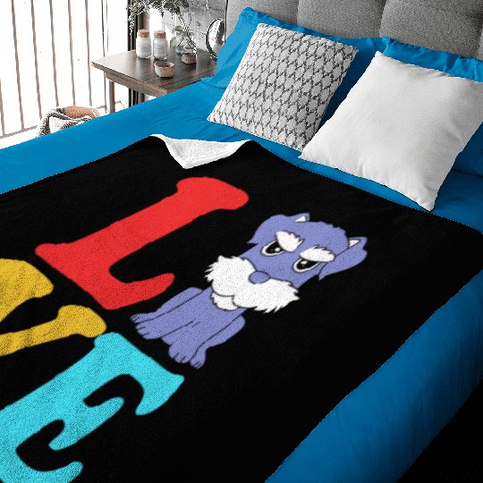 Schnauzer Puppy I love My Miniature Schnauzer Baby Blankets