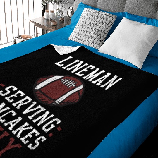 Lineman Serving Pancakes Daily Baby Blankets