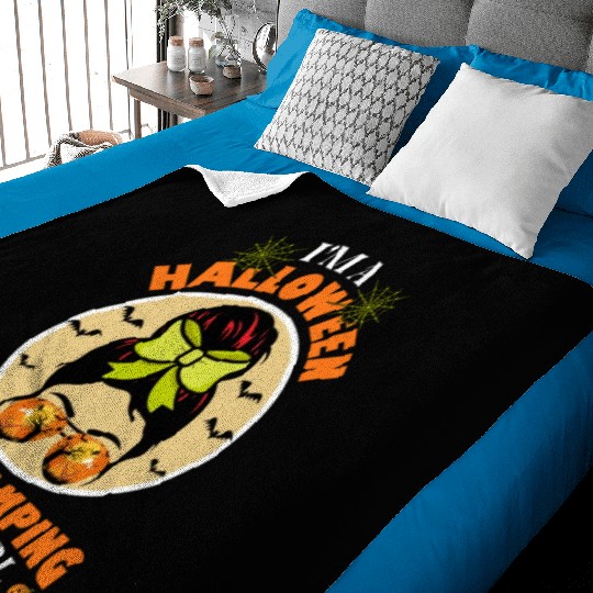 Im a Halloween And Camping Kinda Girl Trick or Tre Baby Blankets