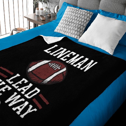 Lineman Lead The Way - Football Baby Blankets