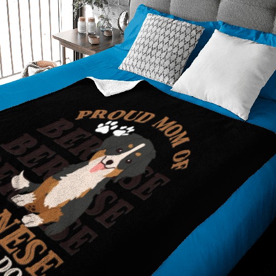 Bernese Mountain Dog mom of Bernese Mountain dogs Baby Blankets