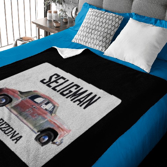 Old car city of Seligman in Arizonna, US Route 66 Baby Blankets