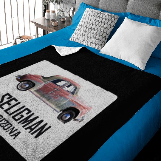 Old car city of Seligman in Arizonna, US Route 66 Baby Blankets