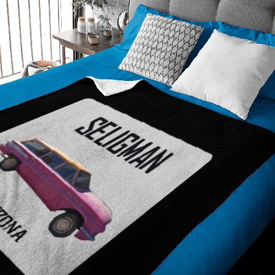 Old car city of Seligman in Arizonna, US Route 66 Baby Blankets