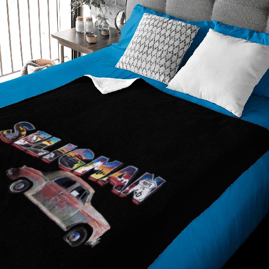 Old car city of Seligman in Arizonna, US Route 66 Baby Blankets