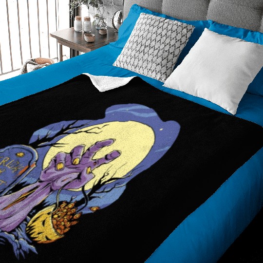 Halloween Zombie Candy Trick Or Treat Baby Blankets