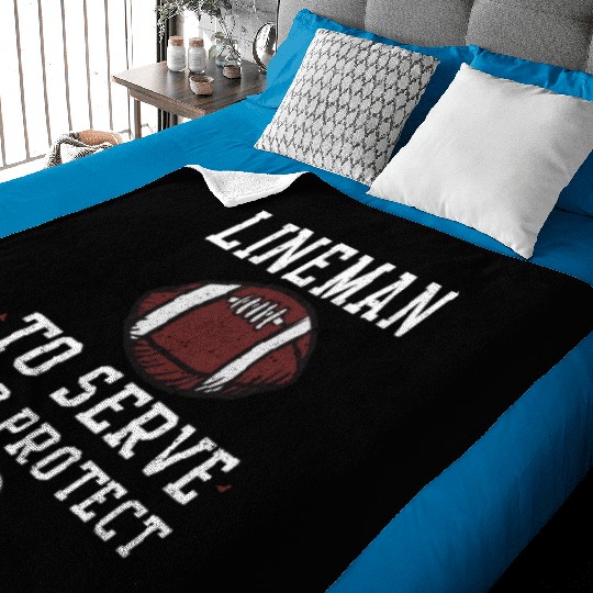 Lineman To Serve And Protect Baby Blankets