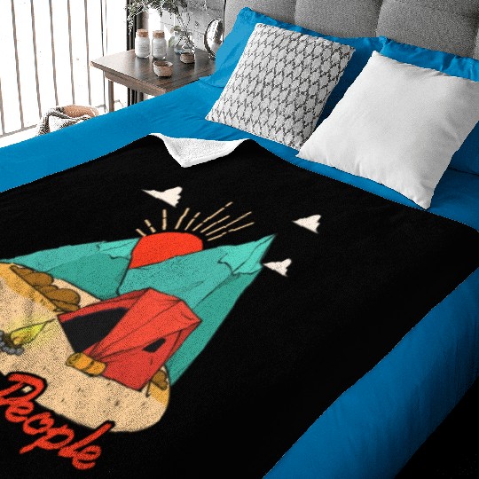 I Hate People I Love Camping Funny Baby Blankets