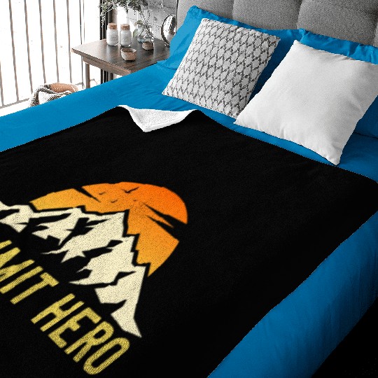 Summit Hero Climbers Mountaineering Mountain Guide Baby Blankets