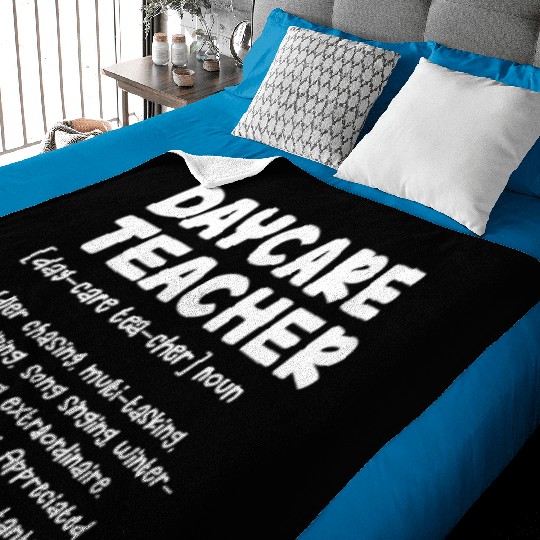 Daycare Teacher Definition Baby Blankets
