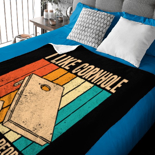Funny Cornhole Retro Baby Blankets