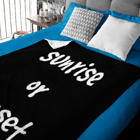 sunrise or sunset Baby Blankets