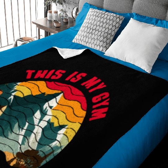 This is my Gym Mountaineer Wanderlust Mountain Baby Blankets