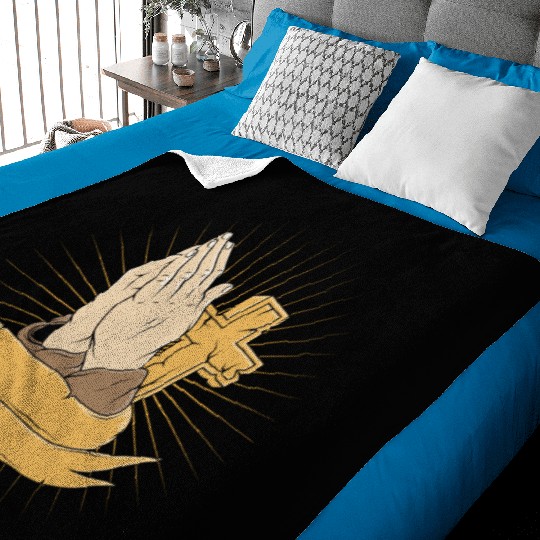 Pray To God Baby Blankets