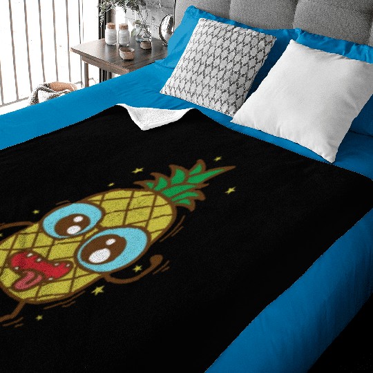 crazy Pineapple tropical sweet Fruit Baby Blankets