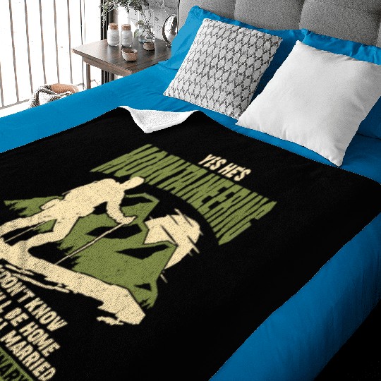 Mountaineering Mountaineer Wife Couple Gift Baby Blankets