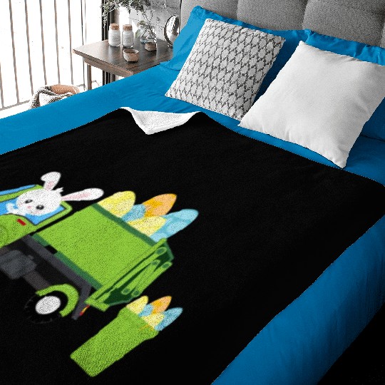 Garbage Truck Easter Bunny Egg Hunt Toddler Kids B Baby Blankets