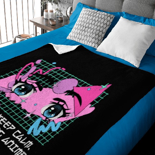 Cant Keep Calm Watching Anime Funny Anime Lover Hu Baby Blankets
