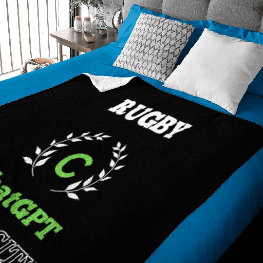 Rugby ChatGPT University Baby Blankets