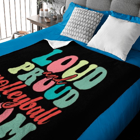 Loud and proud volleyball mom 01 Baby Blankets