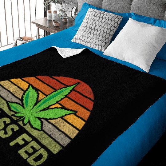 Grass Fed Hemp Farmer Weed Cannabis Marijuana Baby Blankets