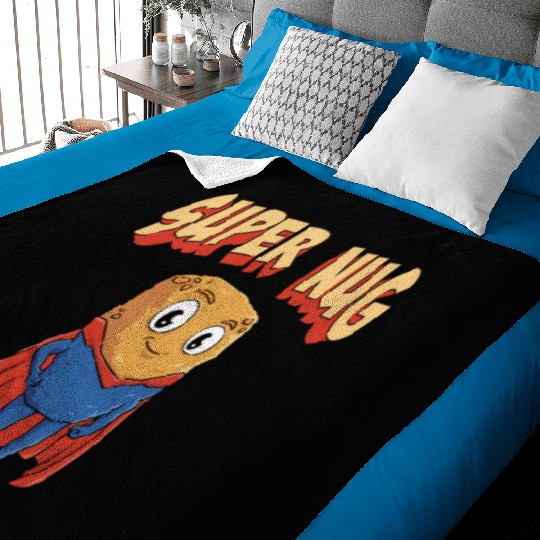 Super Nug Chicken Nuggets Baby Blankets