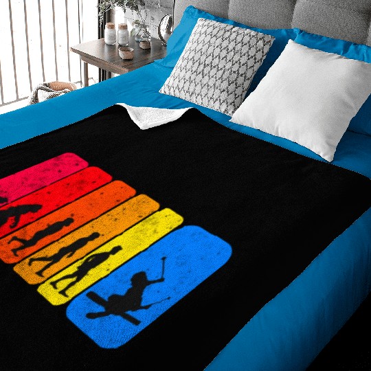 Funny Ski Freestyle Evolution Baby Blankets