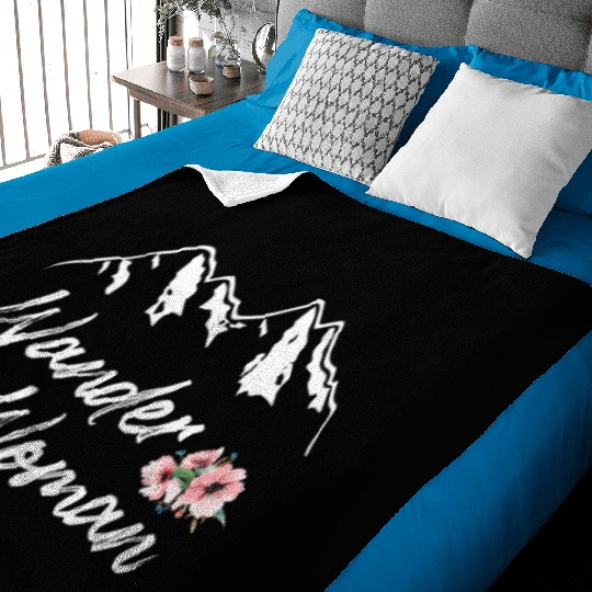 Wanderwoman Wanderlust Hiker Mountaineer Baby Blankets