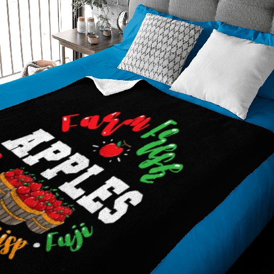 Apple Picking Farmer Fall For Toddlers Kids Women Baby Blankets