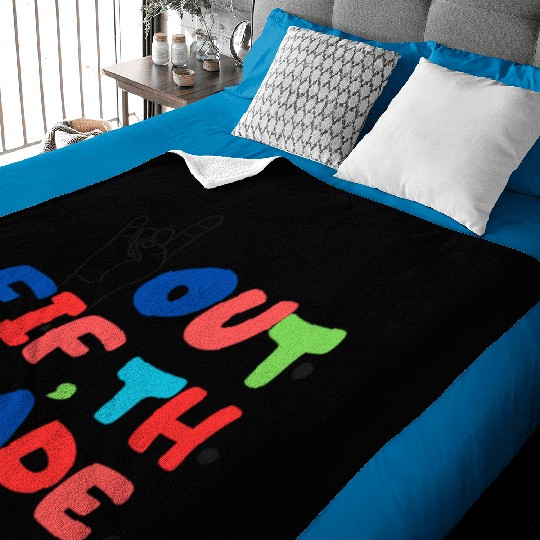 happy last day of school teacher students graduati Baby Blankets