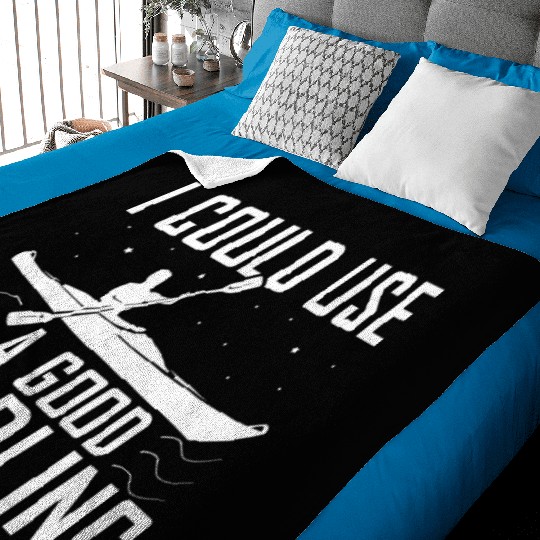 I Could Use A Good Paddling Funny Kayak Kayaking Baby Blankets