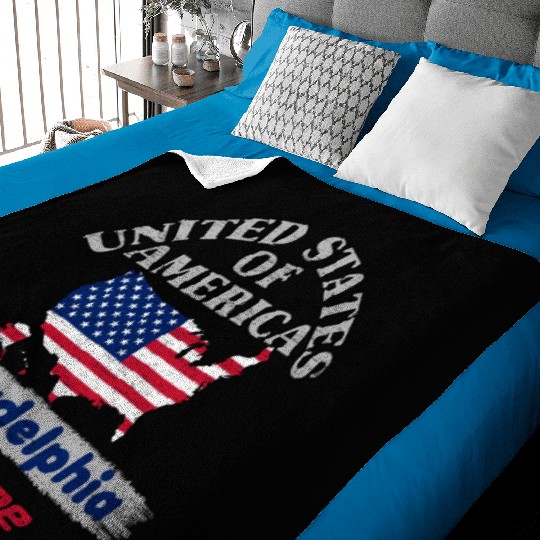 United States of America - Philadelphia my home Baby Blankets
