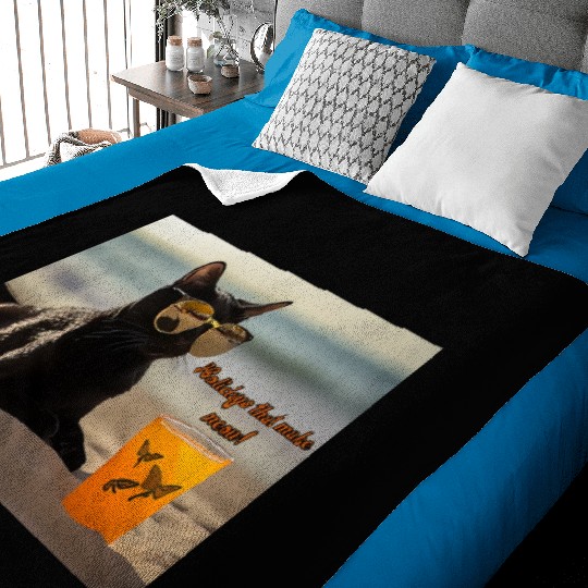 beach, kitten and drink. Holidays that make meow Baby Blankets