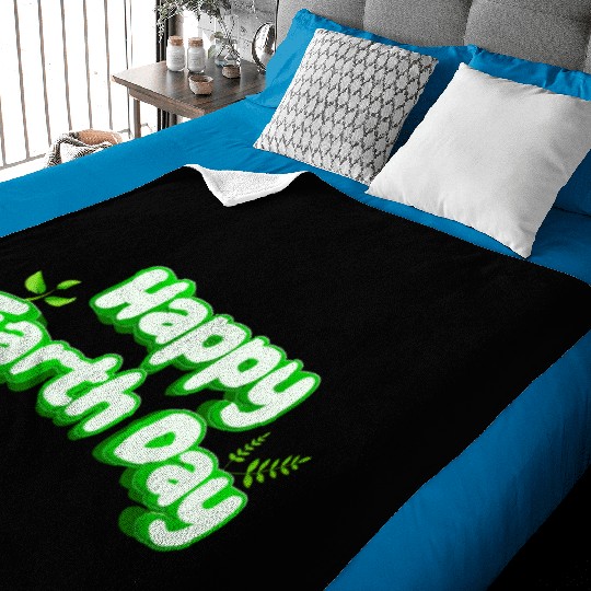 Happy Earth Day design . Baby Blankets