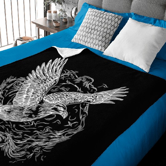 Flying Seagull Over The Water Cloud Baby Blankets