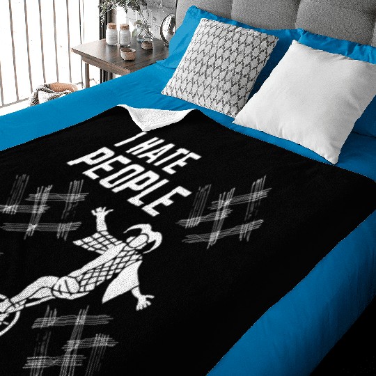 I Hate People Baby Blankets