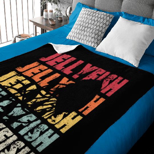 Retro Jellyfish Silhouette Men Women Ocean Lover Baby Blankets