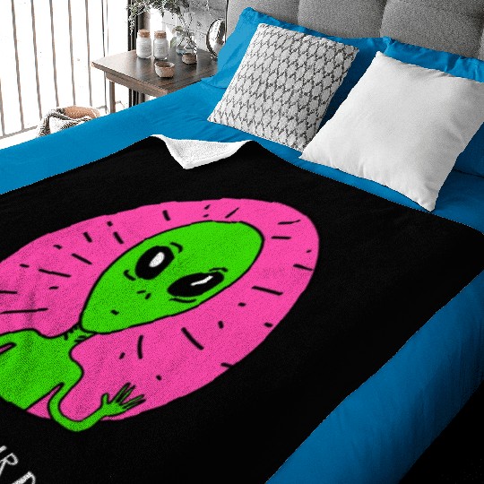 Funny Alien With a Pose Stay Weird Gift 1 Baby Blankets