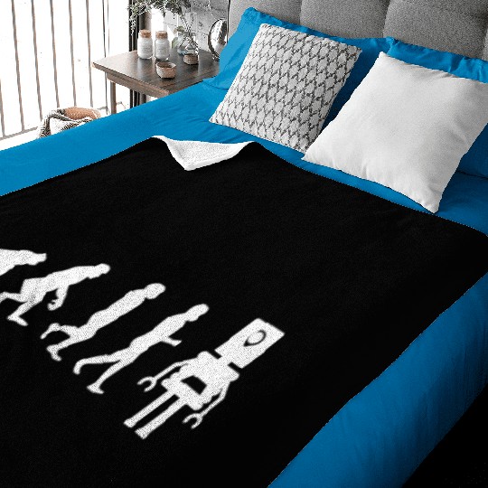 Funny Robotic Machine Learning AI Evolution Robot Baby Blankets