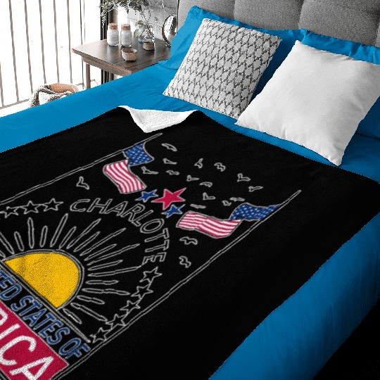 Welcome to Charlotte, Welcome to North Carolina Baby Blankets