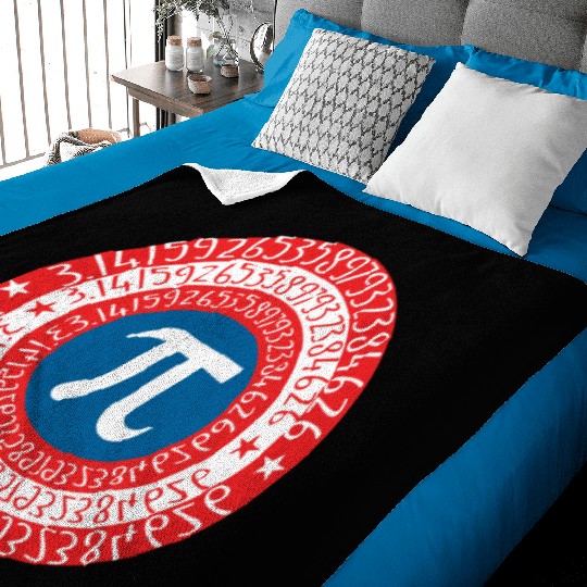 Captain Pi Superhero Shield Baby Blankets