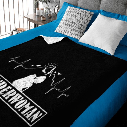 Wanderwoman Mountaineering Hiking Women Baby Blankets