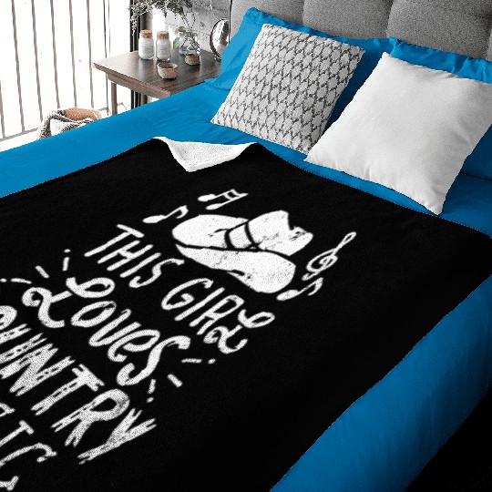 Country Music Western Hat Musicianwestern musicwes Baby Blankets