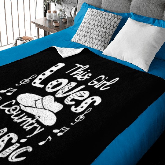 Funny Music Lover This Girl Loves Country Musicwes Baby Blankets