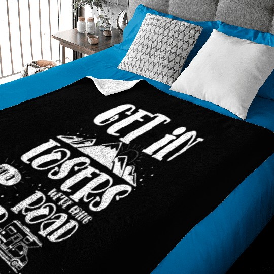 Vacation Camping Experience Mountains Baby Blankets