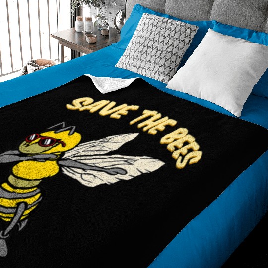 Save The Bees Baby Blankets Dabbing Bumblebee Bee