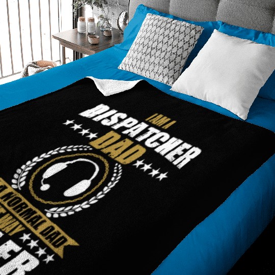 Funny Dispatcher Dad Saying 911 Emergency Calls Baby Blankets