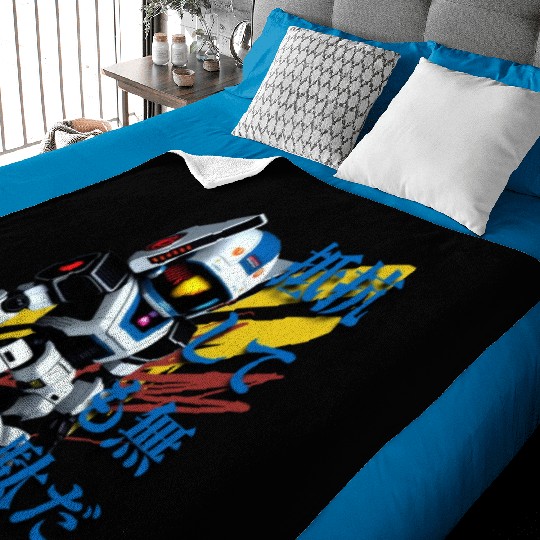 Chibi Mecha: A Cute Cyberpunk Design 5 Baby Blankets